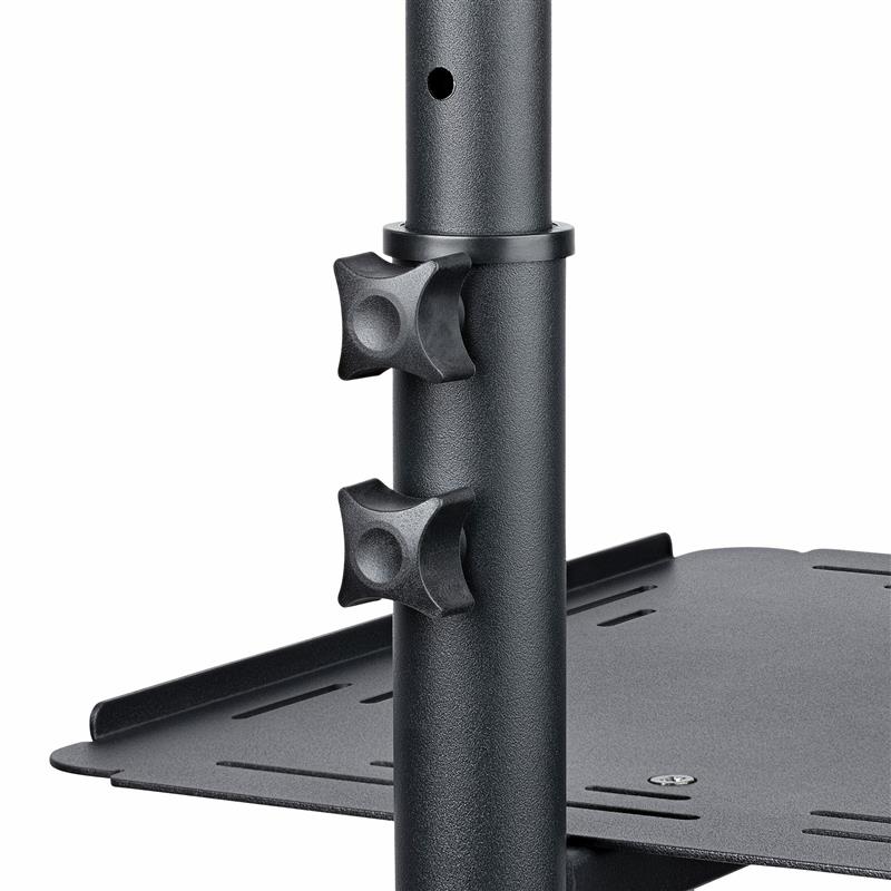 StarTech.com Beamertafel - Stevige Verrijdbare Laptop en Projectietafel (2x 10kg/schap) - Presentatiewagen/Computer Trolley/AV Projector Stand - In Ho