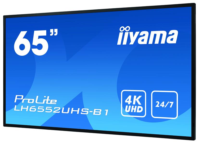 iiyama LH6552UHS-B1 beeldkrant Digitale signage flatscreen 163,8 cm (64.5"") IPS 4K Ultra HD Zwart Type processor Android 8.0