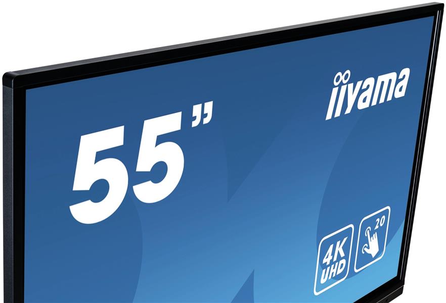 iiyama TE5503MIS-B2AG interactive whiteboards & accessories 139,7 cm (55"") 3840 x 2160 Pixels Touchscreen Zwart
