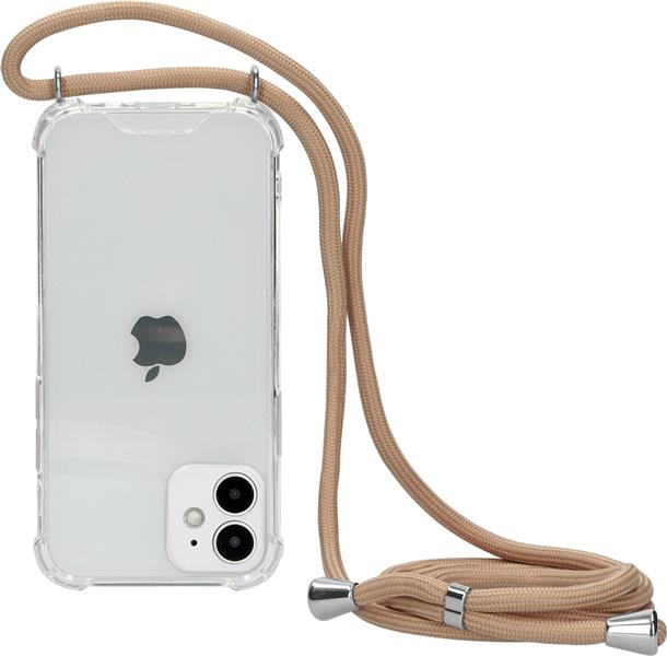 Mobiparts Lanyard Case Apple iPhone 12 Mini Nude Cord