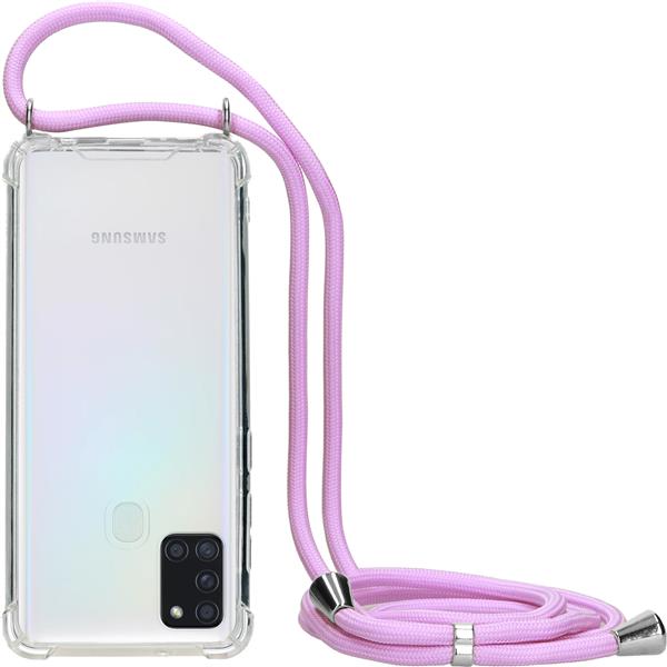 Mobiparts Lanyard Case Samsung Galaxy A21s (2020) Violet Cord