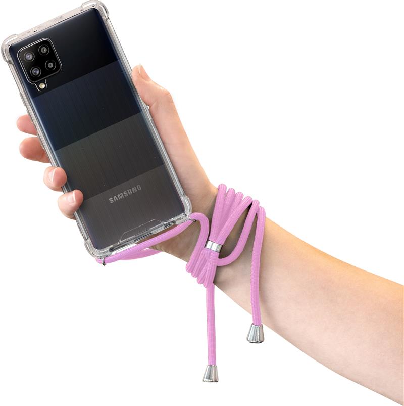 Mobiparts Lanyard Case Samsung Galaxy A42 (2020) Violet Cord