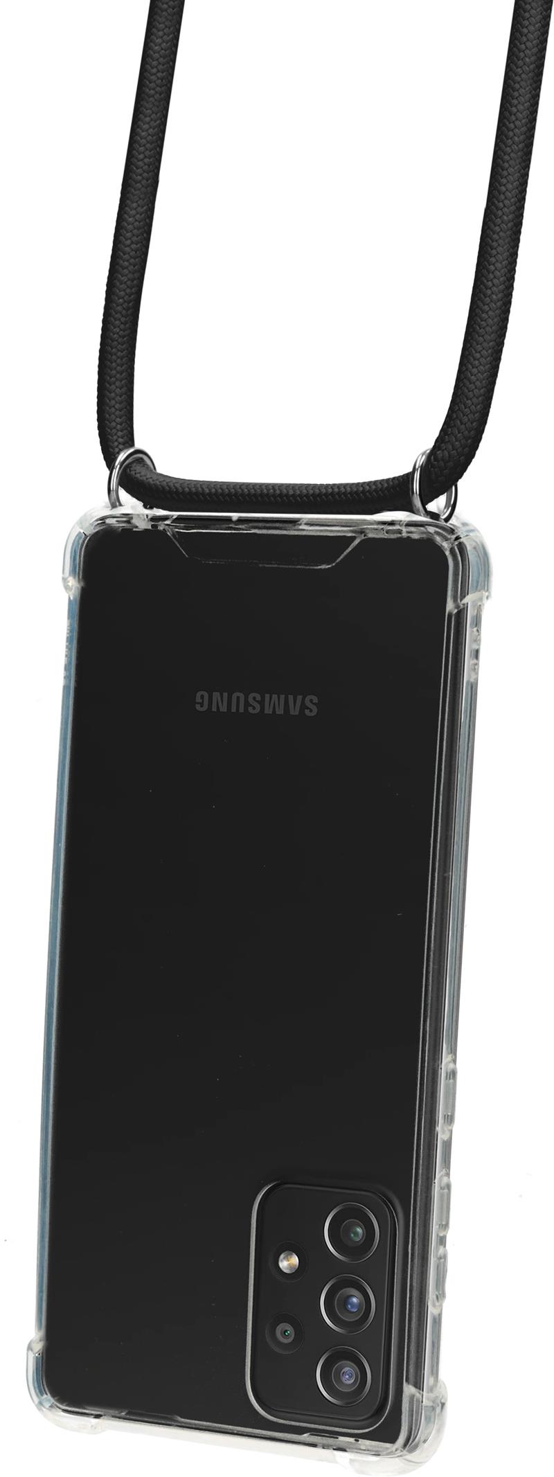 Mobiparts Lanyard Case Samsung Galaxy A72 (2021) 4G/5G Black Cord