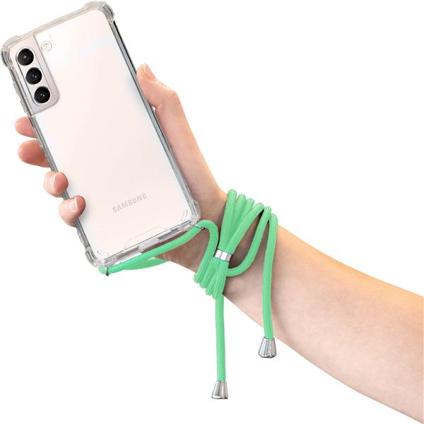 Mobiparts Lanyard Case Samsung Galaxy S21 Green Cord