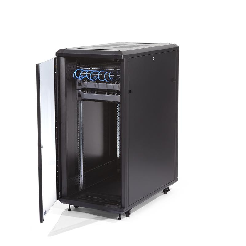 StarTech.com 32U 19"" Server Rack Cabinet, Verstelbare Diepte 15,2 - 81,2cm (6-32""), Flat Pack, Vergrendelbare 4-Post Server Kast voor Netwerk/Data/A