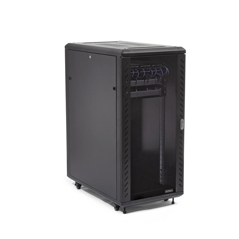 StarTech.com 32U 19"" Server Rack Cabinet, Verstelbare Diepte 15,2 - 81,2cm (6-32""), Flat Pack, Vergrendelbare 4-Post Server Kast voor Netwerk/Data/A