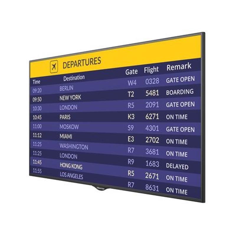 Hisense 49BM66AE beeldkrant Digitale signage flatscreen 124,5 cm (49"") Wifi 500 cd/m² 4K Ultra HD Zwart Type processor Android 7.0 24/7