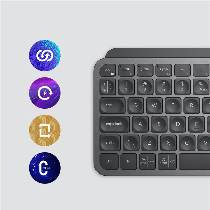 Logitech MX Keys Mini toetsenbord RF-draadloos + Bluetooth QWERTY Engels Grafiet