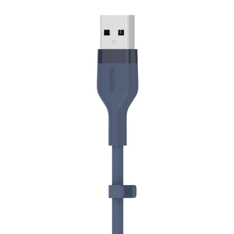 Belkin Cbl Siicone USB-A LTG 2M bleu USB-kabel USB A USB C/Lightning Blauw