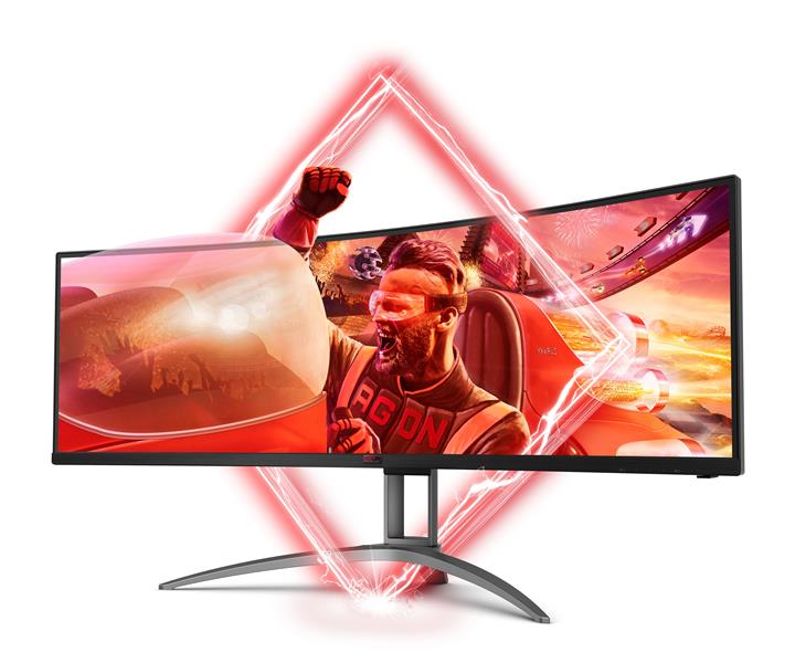 AOC B2 AG493UCX2 computer monitor 124 cm (48.8"") 5120 x 1440 Pixels Quad HD LED Zwart