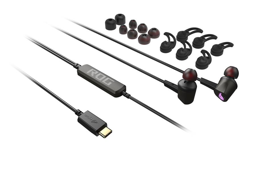 ASUS ROG CETRA II Hoofdtelefoons Bedraad In-ear Gamen USB Type-C Zwart