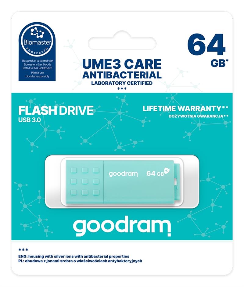 Goodram UME3 USB flash drive 64 GB USB Type-A 3.0 Turkoois