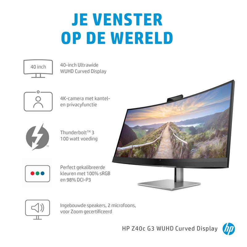 HP Z40c G3 UHD 40inch Curved Display