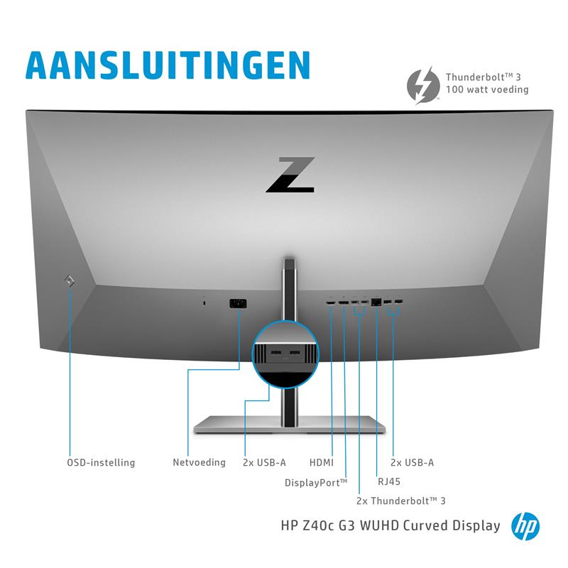 HP Z40c G3 UHD 40inch Curved Display