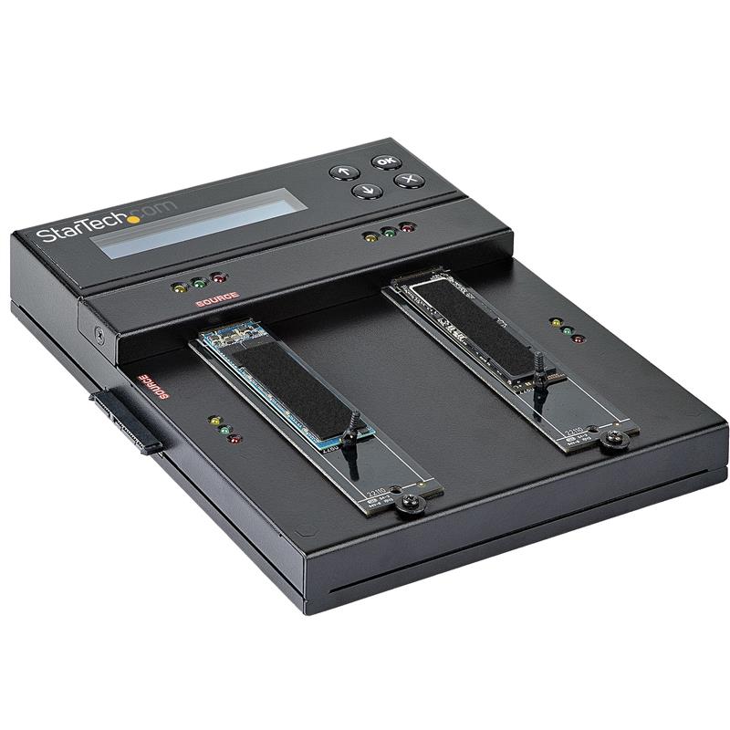 StarTech.com Standalone M.2 SATA & M.2 NVMe Duplicator en Wisser - HDD/SSD Cloner/Wiper voor M.2 PCIe AHCI/NVMe, M.2 SATA, 2.5/3.5"" SATA Drives - Ext