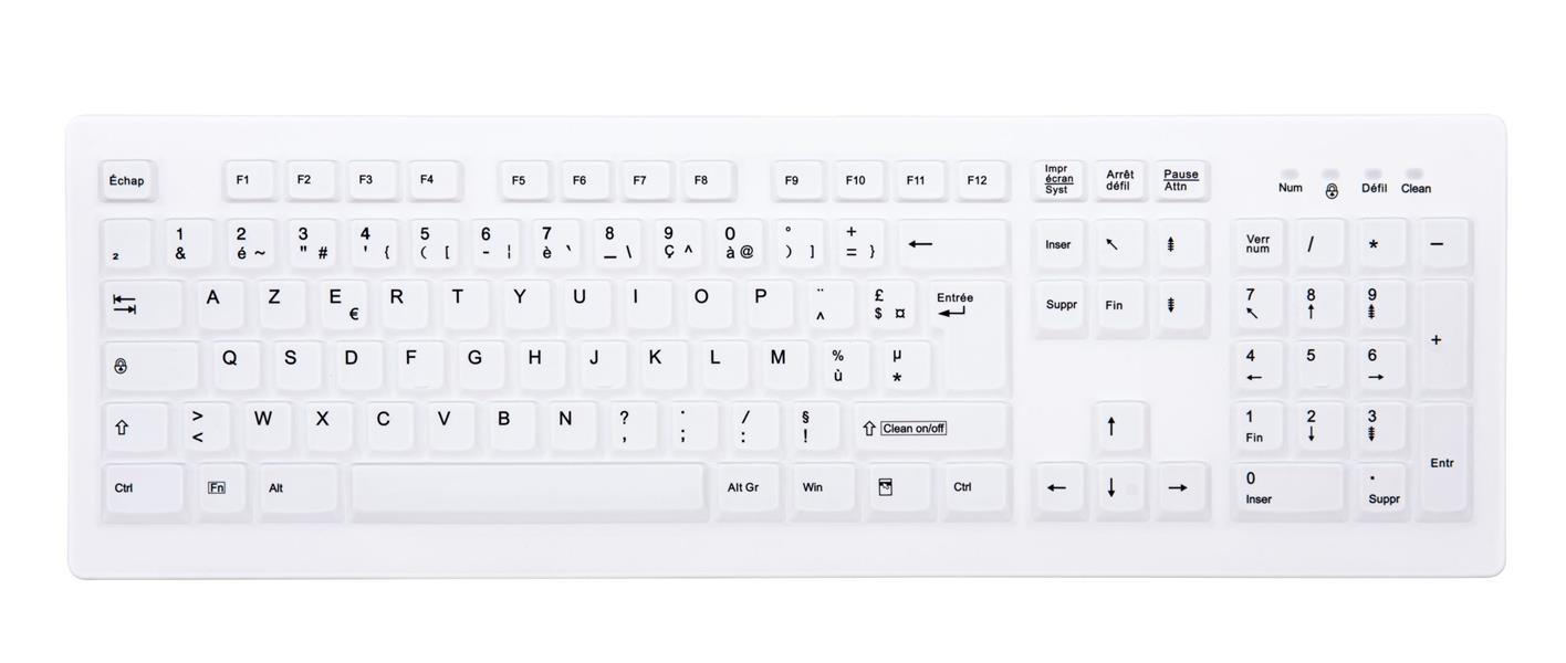 CHERRY AK-C8100F-FUS-W/FR toetsenbord RF Draadloos AZERTY Frans Wit