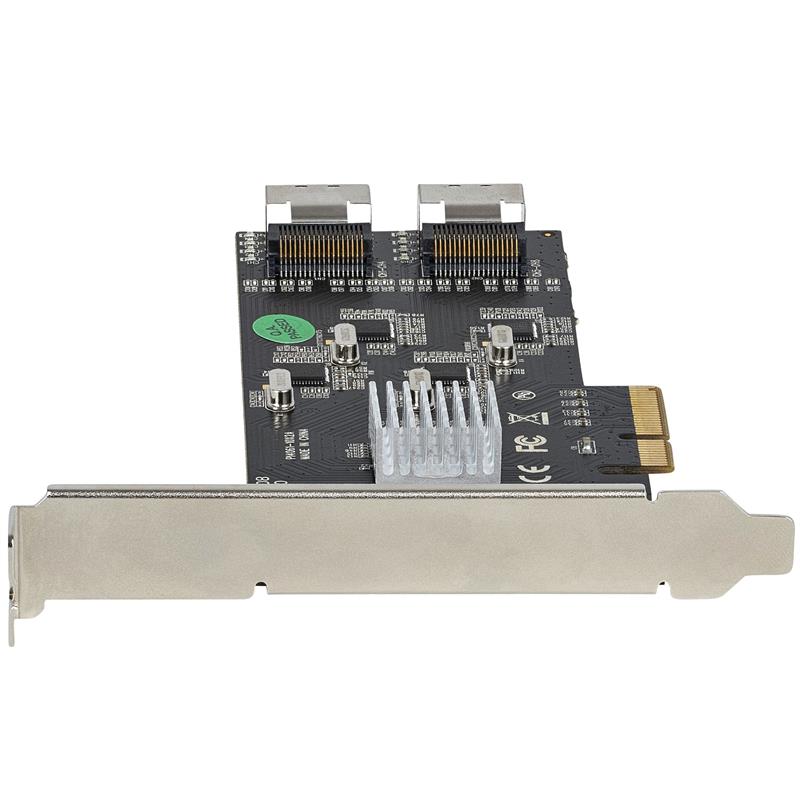 StarTech.com 8 Port SATA PCIe Kaart, PCI Express 6Gbps SATA Uitbreidingkaart met 4 Host Controllers, SATA PCIe Controller Kaart, PCI-e x4 Gen 2 naar S