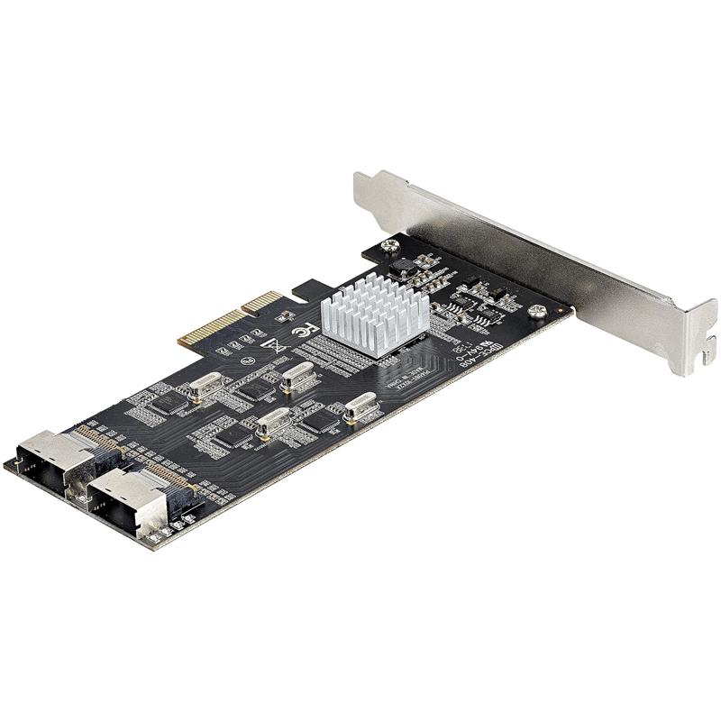 StarTech.com 8 Port SATA PCIe Kaart, PCI Express 6Gbps SATA Uitbreidingkaart met 4 Host Controllers, SATA PCIe Controller Kaart, PCI-e x4 Gen 2 naar S