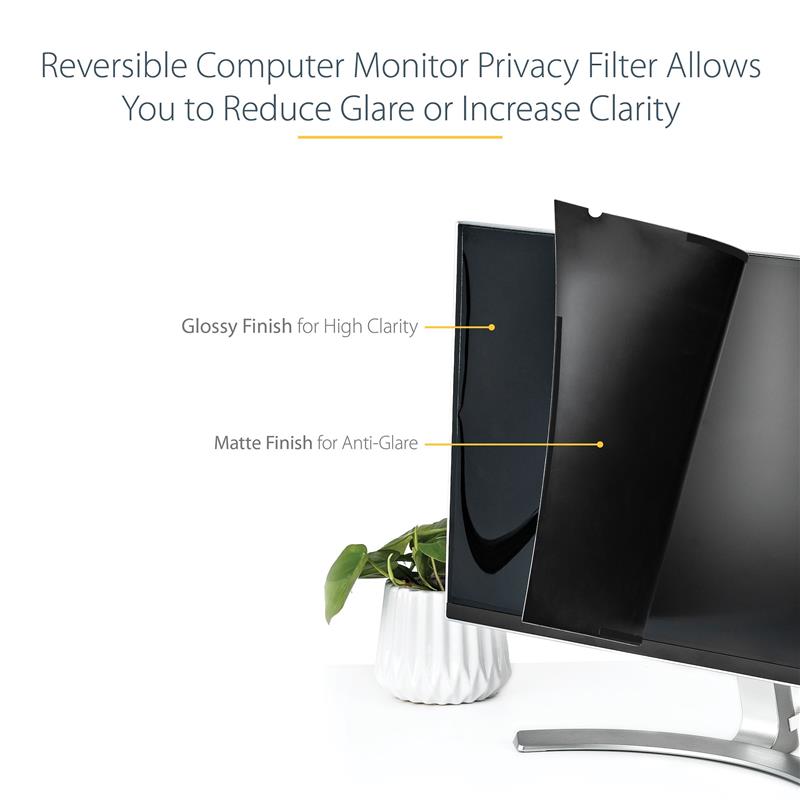 StarTech.com Monitor Privacy Filter voor 24"" PC Scherm - Privacy Film voor Computerscherm - Schermbeveiliger met +/- 30° Kijkhoek en Reductie Blauw L