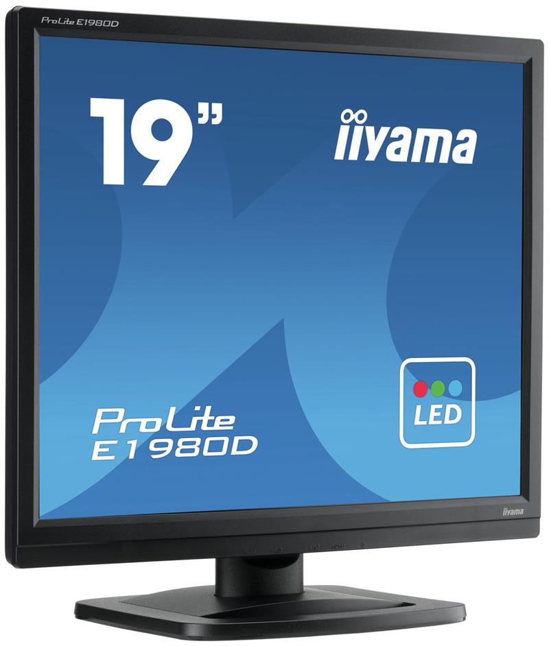 iiyama ProLite E1980D-B1 LED display 48,3 cm (19"") 1280 x 1024 Pixels XGA Zwart
