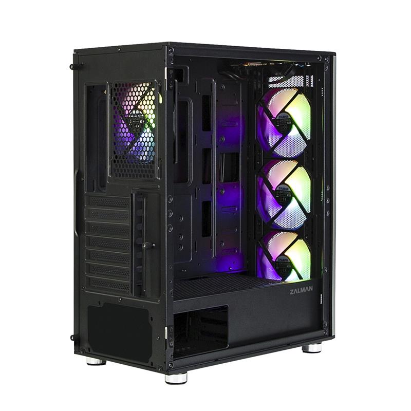 Zalman I3 Neo ATX Mid Tower PC Case Mesh front for efficient cooling Pre-installed fan 3 Midi Tower Zwart