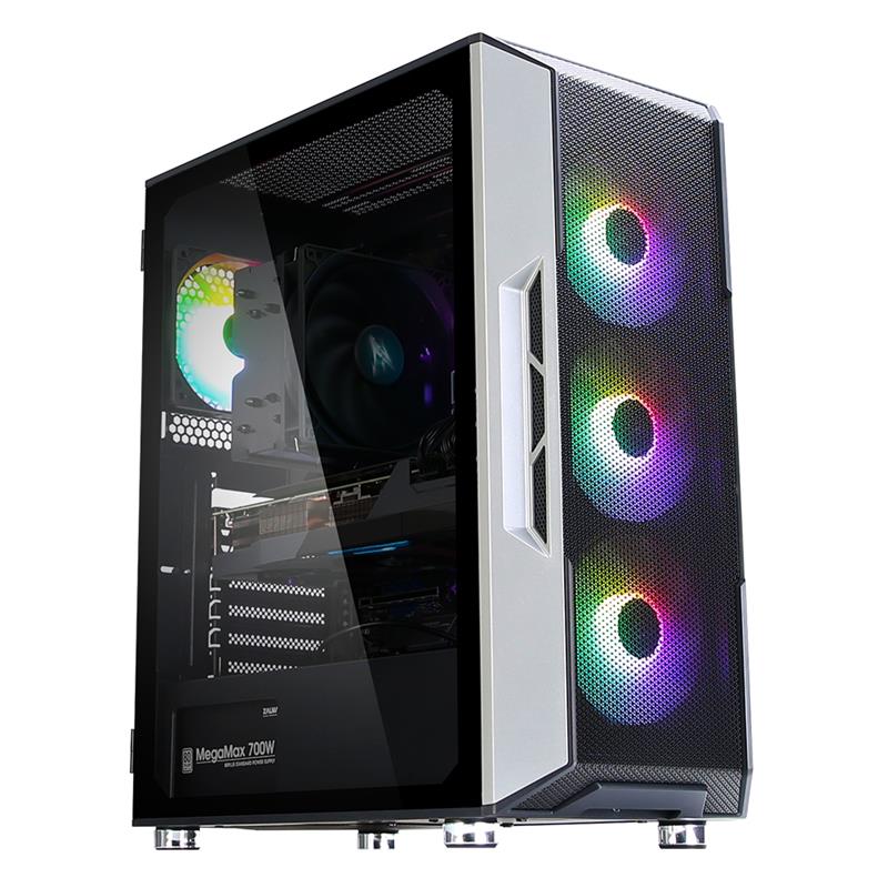 Zalman I3 Neo ATX Mid Tower PC Case Mesh front for efficient cooling Pre-installed fan 3 Midi Tower Zwart