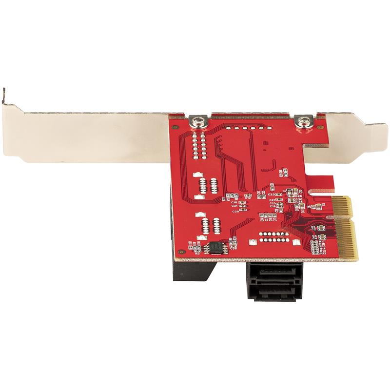 StarTech.com SATA PCIe Kaart, 6 Port PCIe SATA Uitbreidingskaart, 6Gbps, Low Profile Bracket, Stacked SATA Connectors, ASM1166 Non-Raid, PCI Express n