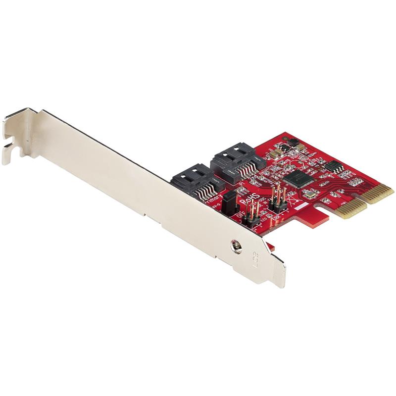 StarTech.com SATA PCIe Kaart - 2 Port PCIe SATA Uitbreidingskaart - 6Gbps - Full/Low Profile - PCI Express naar SATA Adapter/Controller - ASM1062R SAT