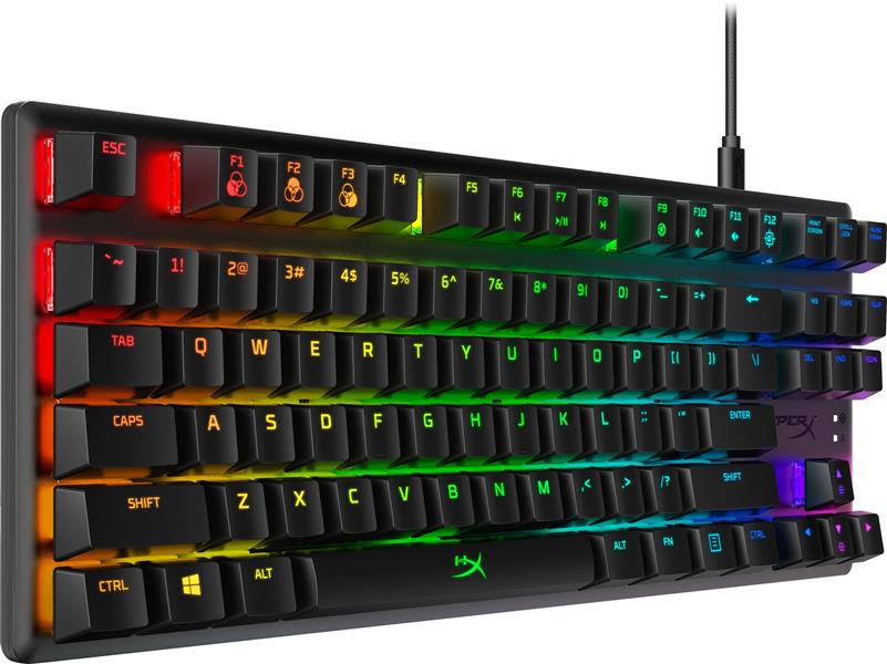 HyperX Alloy Origins Core - Mechanical Gaming Keyboard - HX Red (US Layout) toetsenbord USB QWERTY Amerikaans Engels Zwart