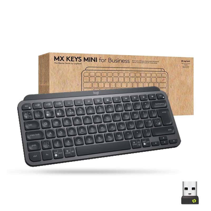 Logitech MX Keys Mini for Business toetsenbord RF-draadloos + Bluetooth QWERTZ Zwitsers Grafiet