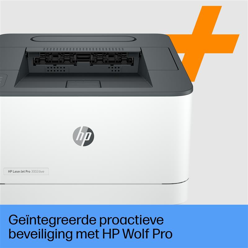 HP LaserJet Pro 3002dwe printer, Zwart-wit, Printer voor Kleine en middelgrote ondernemingen, Print, Roam; Dubbelzijdig printen; Eerste pagina snel ge