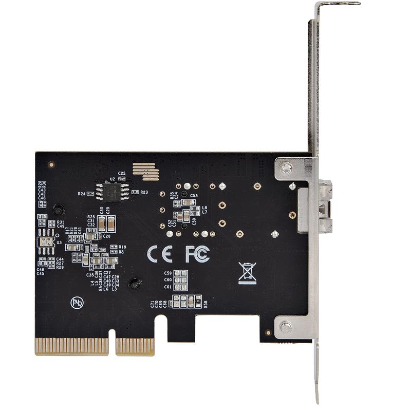 StarTech.com 10G PCIe SFP+ Netwerkkaart, Single SFP+ Port Netwerk Adapter, Open SFP+ voor MSA-Compliant Modules/Direct-Attach Kabels, 10 Gigabit Fiber