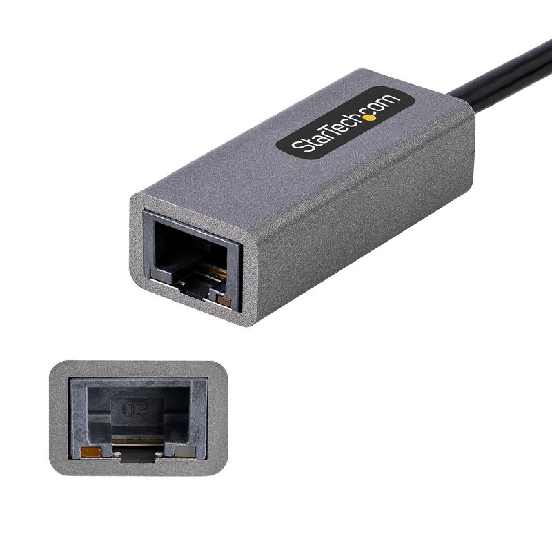 StarTech.com USB-C Ethernet Adapter, USB 3.0 naar 10/100/1000 Gigabit Ethernet LAN Converter voor Laptops, 30cm Kabel, USB naar RJ45 Adapter, NIC Adap