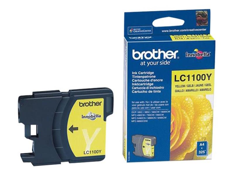 Brother LC-1100Y inktcartridge Origineel Geel 1 stuk(s)