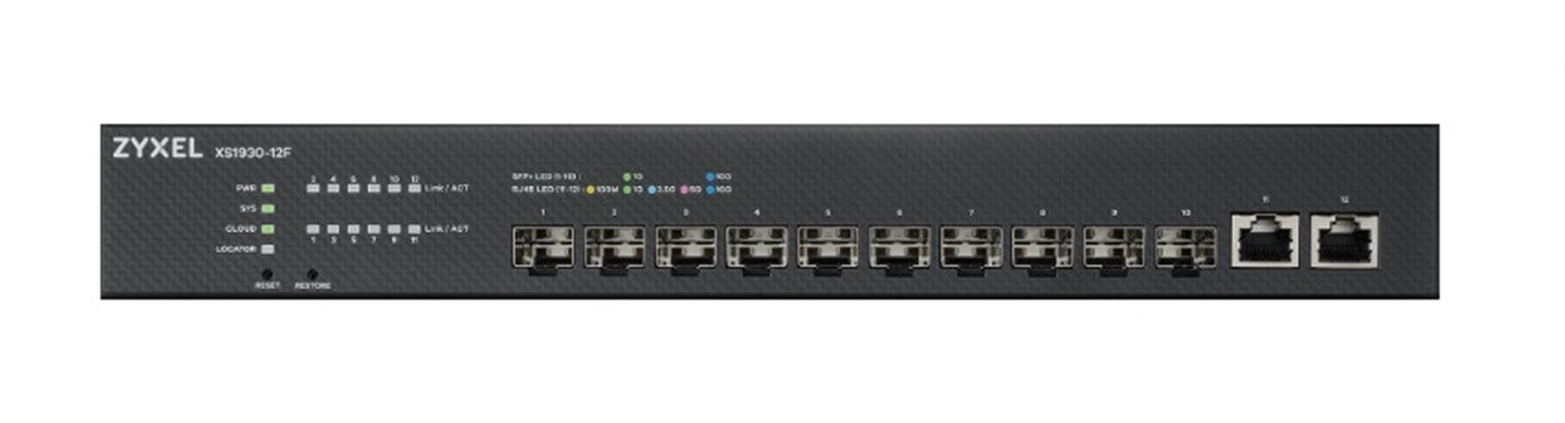 Zyxel XS1930-12F-ZZ0101F netwerk-switch Managed L2/L3 10G Ethernet (100/1000/10000) Zwart