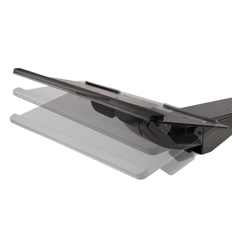 StarTech.com Uitschuifbare Bureau Toetsenbordlade, Full Motion Keyboard en Mouse Tray met Verstelbare Hoogte, 25 x 65cm Plateau, Ergonomisch Bureaubla