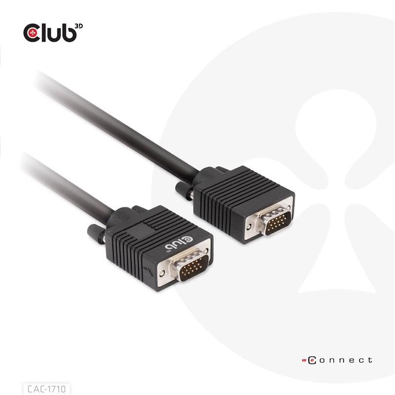 CLUB3D VGA Cable Bidirectional M/M 10m/32.8ft 28AWG