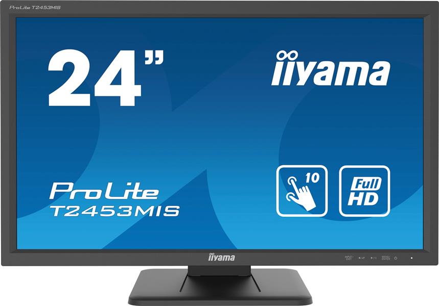 iiyama ProLite T2453MIS-B1 touch screen-monitor 59,9 cm (23.6"") 1920 x 1080 Pixels Multi-touch Multi-gebruiker Zwart