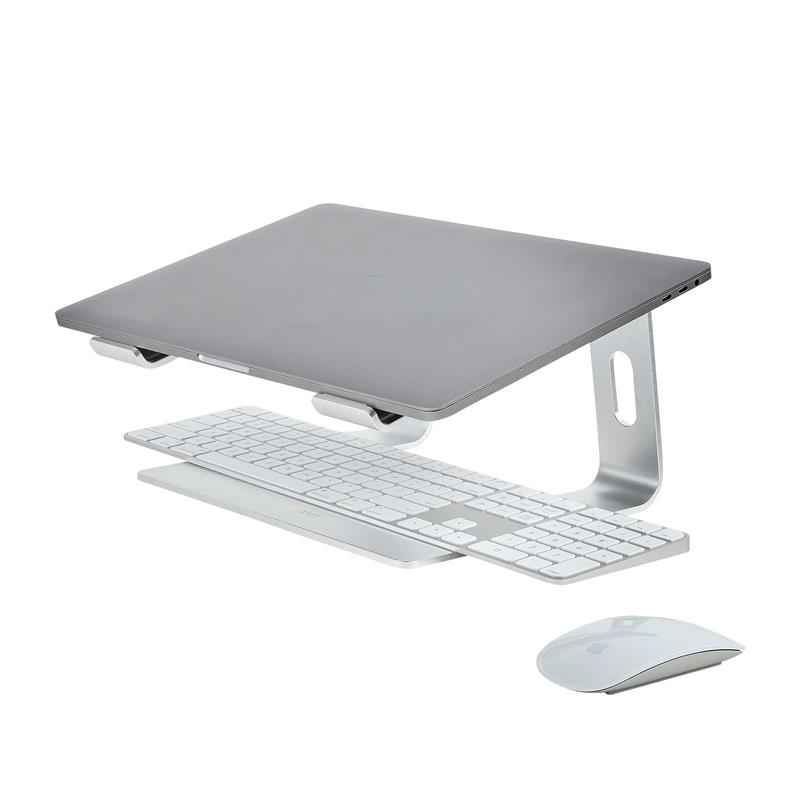 StarTech.com Laptop Standaard Bureau, Aluminum, Zilver, Max 5kg, Ergonomische Laptopstandaard, Draagbare Laptop Verhoger, Notebook Computer Stand voor