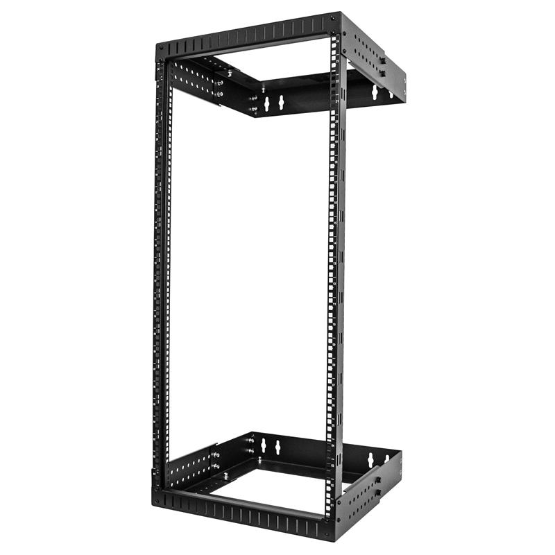 StarTech.com 24U 19"" Wandmonteerbare Server Rack, Verstelbare diepte 12-20"" 2 Post Open Frame Serverruimte Rack voor AV/Data/ IT Communicatie & Appa