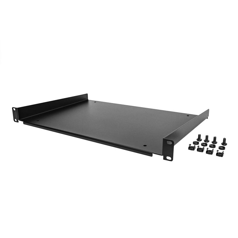 StarTech.com 1U Rack Shelf - Universele 19 inch Server Rack Plank/Lade voor AV/Data/Netwerk Apparatuur – Cantilever/Uitkragende Ligger – Duurzaam Ontw