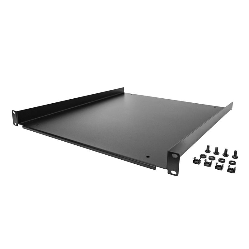 StarTech.com 1U Rack Shelf - Universele 19 inch Server Rack Plank/Lade voor AV/Data/Netwerk Apparatuur – Cantilever/Uitkragende Ligger – Duurzaam Ontw