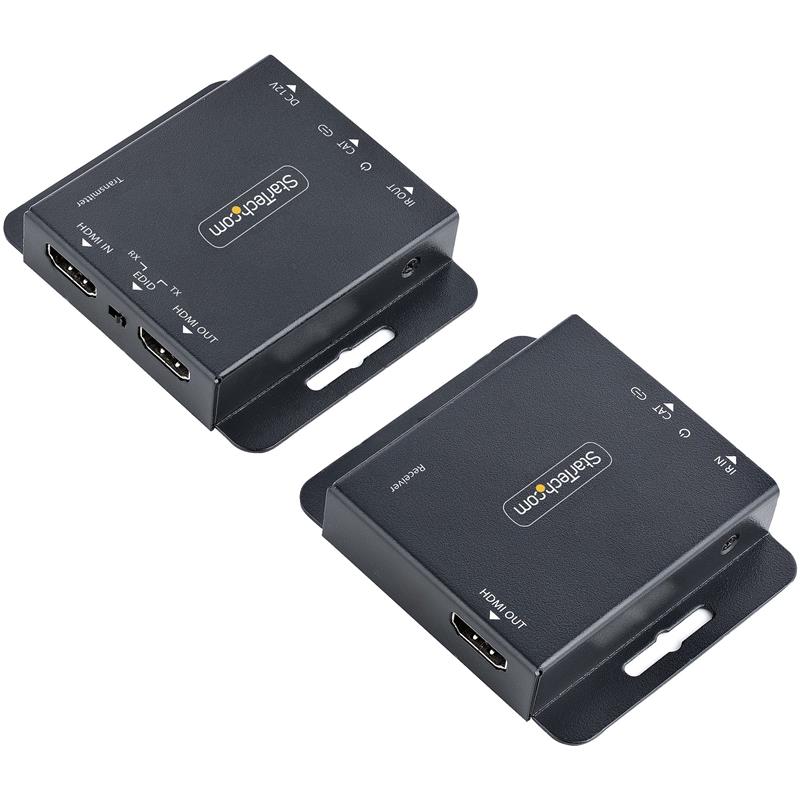 StarTech.com HDMI Extender over CAT6/CAT5, 4K30Hz/40m of 1080p/70m Video Extender, HDMI over Ethernet Verlenger, PoC HDMI Zender en Ontvanger Kit, IR 