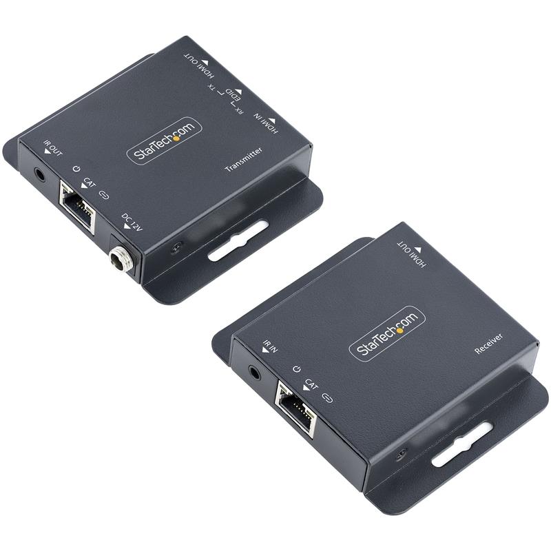 StarTech.com HDMI Extender over CAT6/CAT5, 4K30Hz/40m of 1080p/70m Video Extender, HDMI over Ethernet Verlenger, PoC HDMI Zender en Ontvanger Kit, IR 