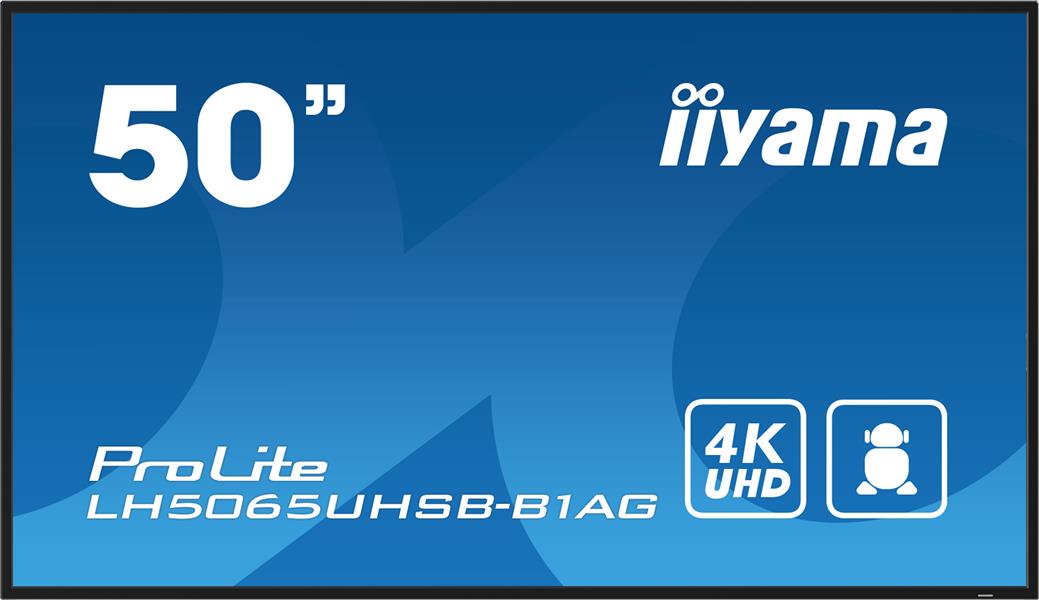 iiyama LH5065UHSB-B1AG beeldkrant Digitale signage flatscreen 125,7 cm (49.5"") LCD Wifi 800 cd/m² 4K Ultra HD Zwart Type processor Android 11 24/7