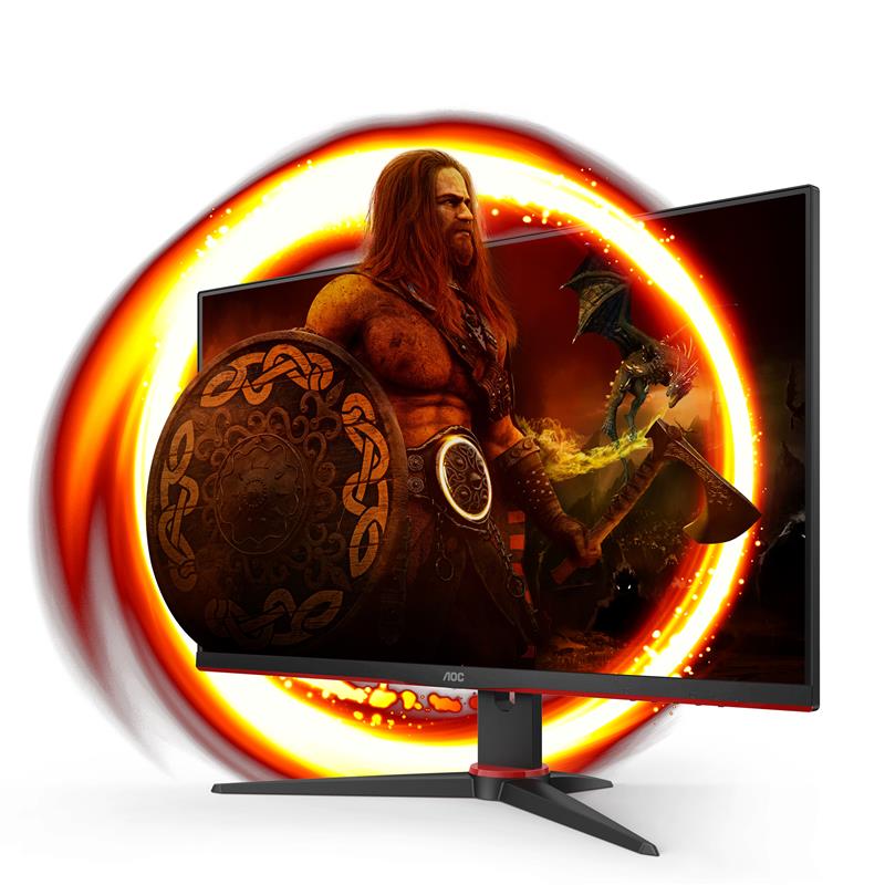 AOC G2 24G2SPAE/BK LED display 60,5 cm (23.8"") 1920 x 1080 Pixels Full HD Zwart, Rood