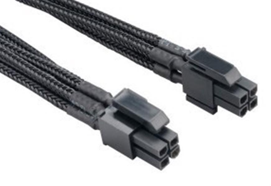 Akasa Flexa p8 black fully braided 8 pin atx psu 40cm extension cable *MBM *MBF