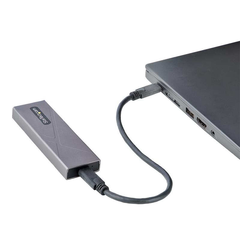 StarTech.com USB-C 10Gbps naar M.2 NVMe or M.2 SATA SSD Behuizing, Gereedschaploze Externe M.2 PCIe/SATA NGFF SSD Aluminum Case, USB Type-C&A Host Kab