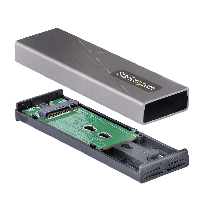 StarTech.com USB-C 10Gbps naar M.2 NVMe or M.2 SATA SSD Behuizing, Gereedschaploze Externe M.2 PCIe/SATA NGFF SSD Aluminum Case, USB Type-C&A Host Kab