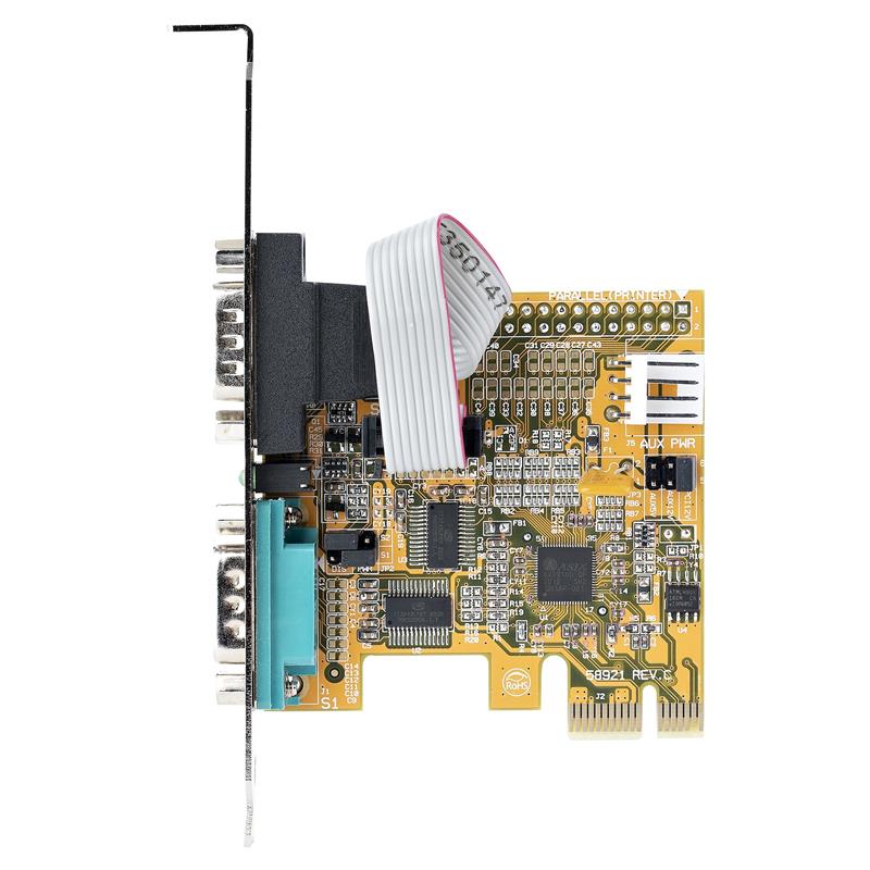 StarTech.com 2 Port PCI Express RS232 Seriële Kaart, PCIe RS232 Serial Host Controller Kaart, PCIe naar Serial DB9 Adapter Kaart, 16C1050 UART, Standa